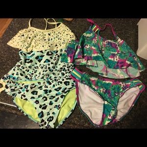 Bundle 2 girls size 10 bathing suits